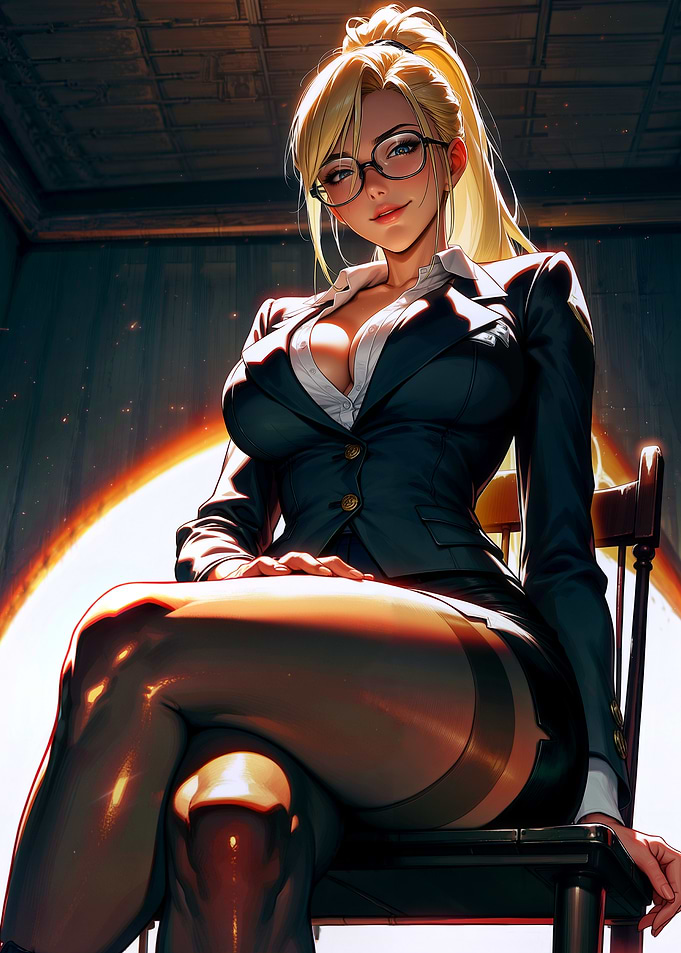 Blonde Lawyer in court
