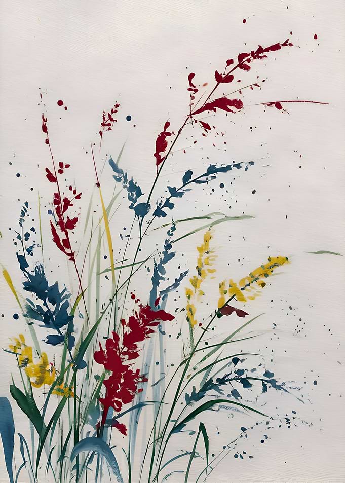 Abstract Floral Watercolor