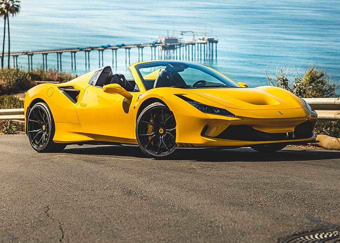 Yellow Ferrari Convertible