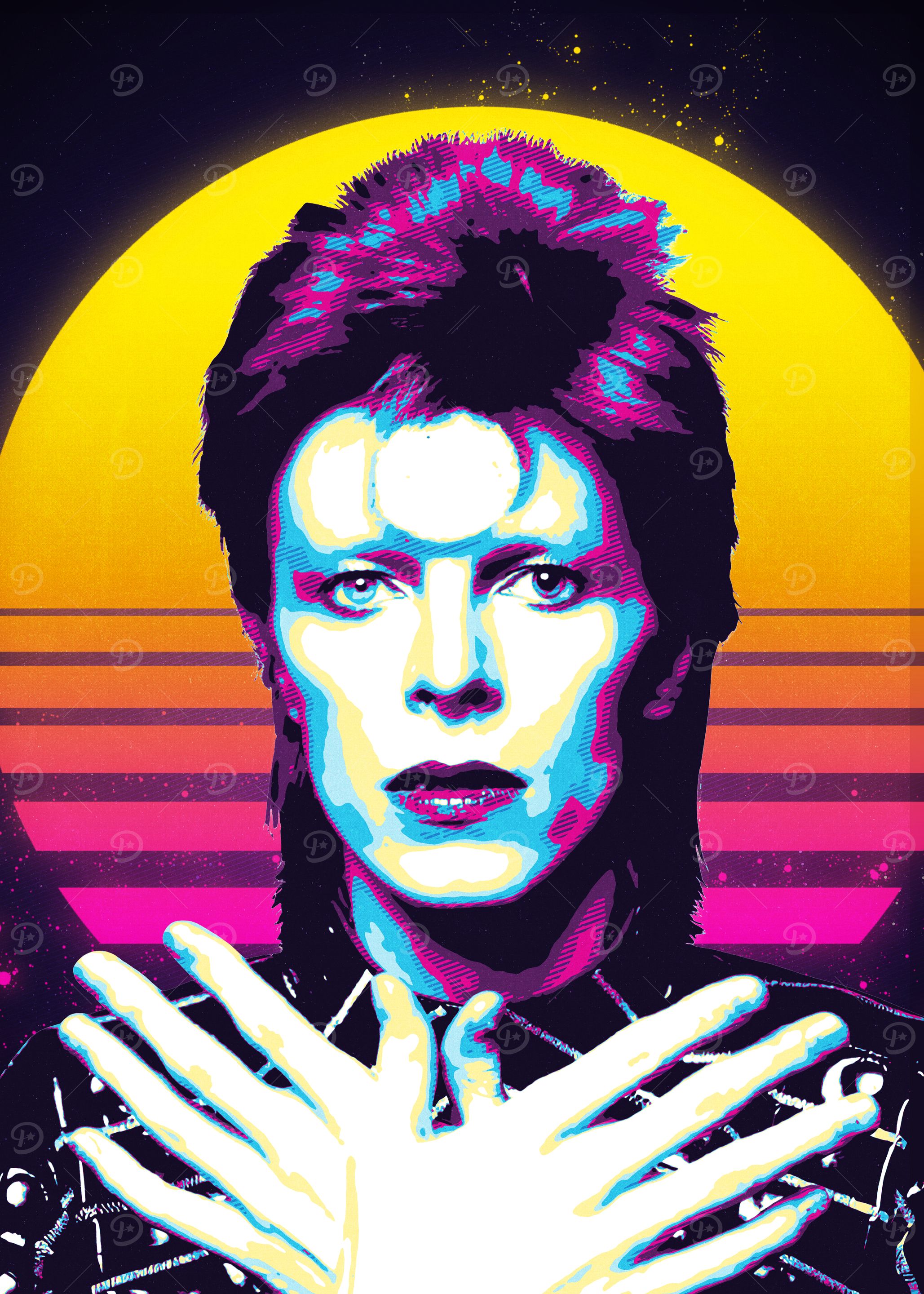 David Bowie Retro Art