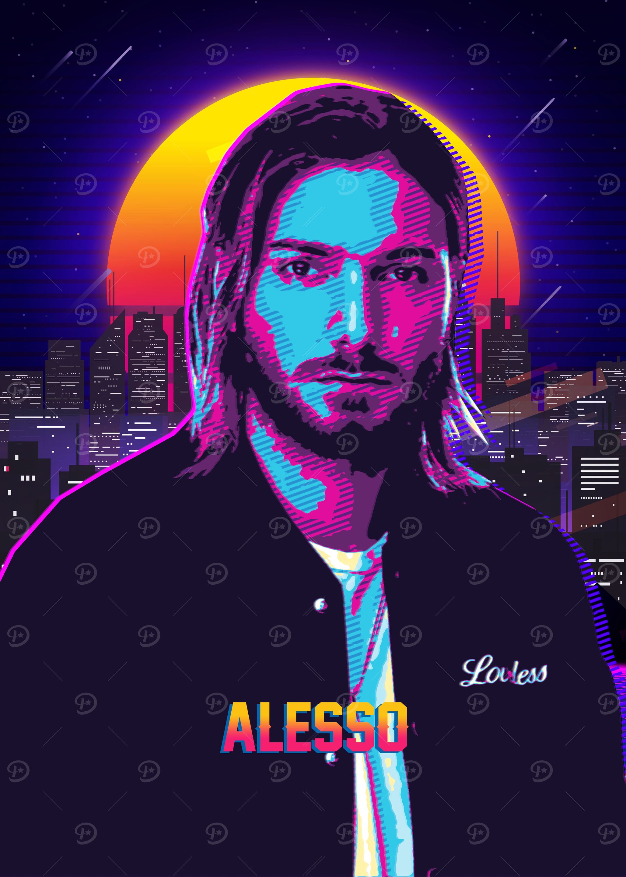 Alesso Retro Poster