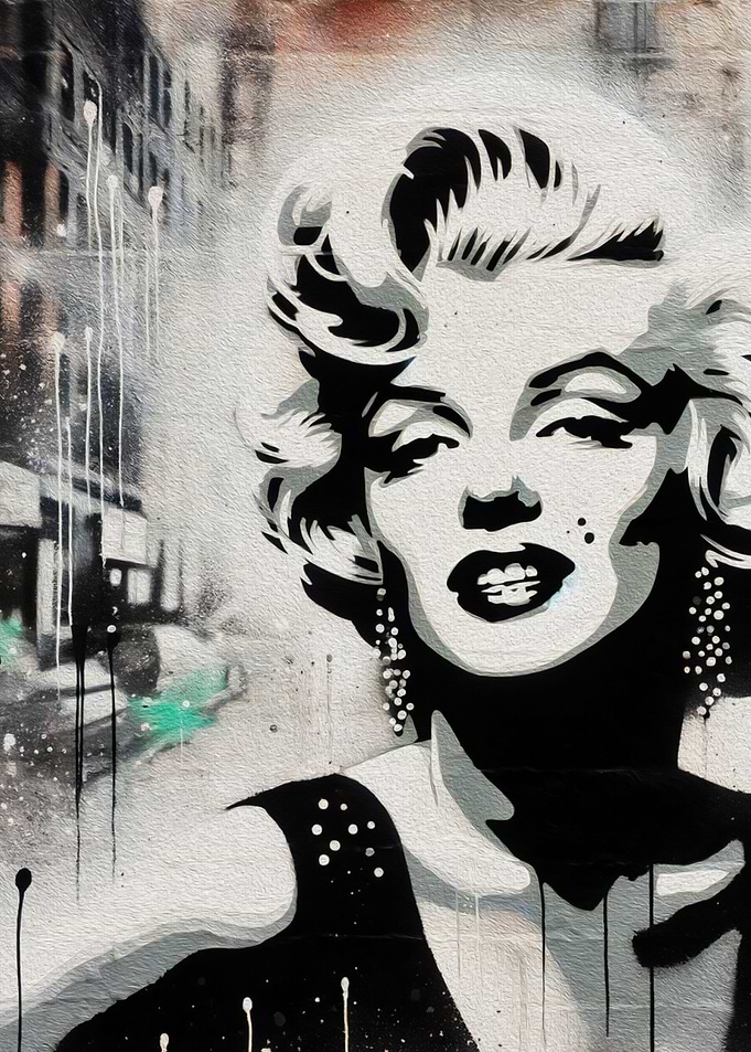 Marilyn Monroe Stencil Art