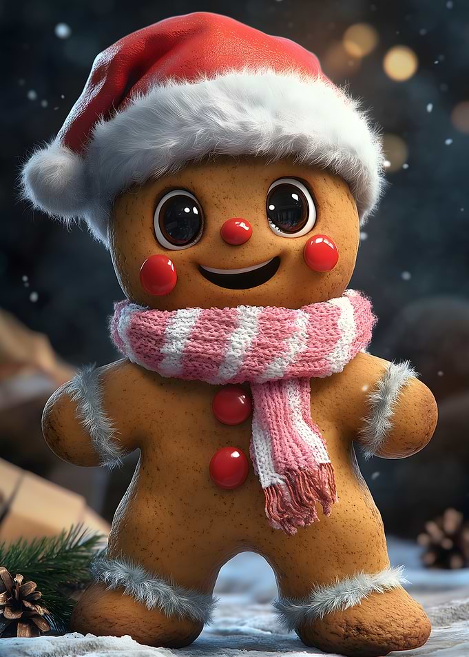 Cute Gingerbread Man Christmas