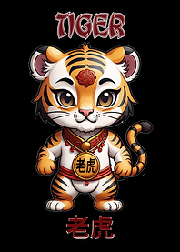 Cute Tiger Chinese Zodiac Sign Illustration