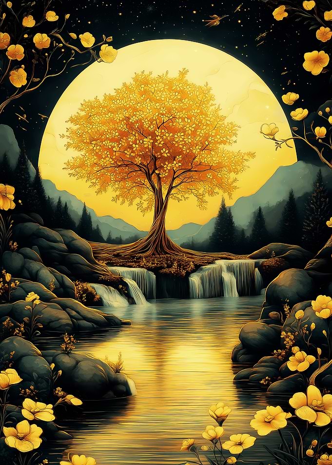 Serenity Beneath the Golden Canopy