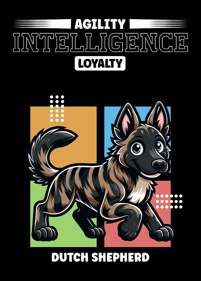 Dutch Shepherd Dog Illustration