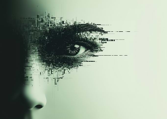 Digital Eye Glitch Art