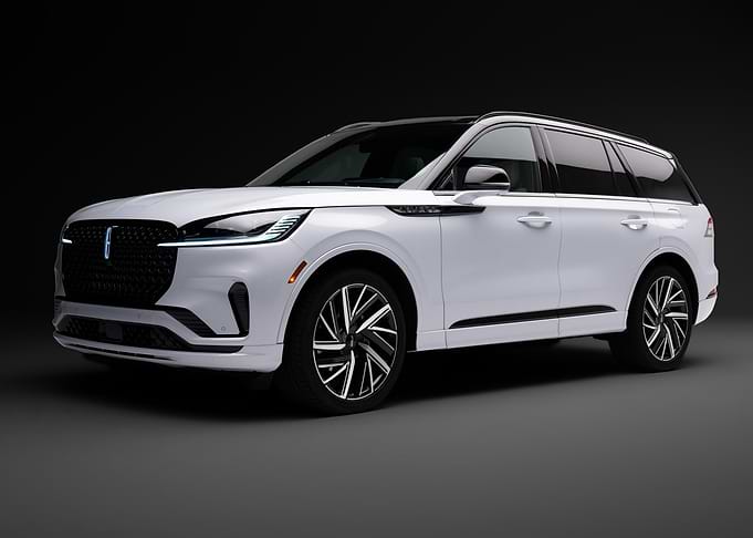 White Lincoln Aviator SUV