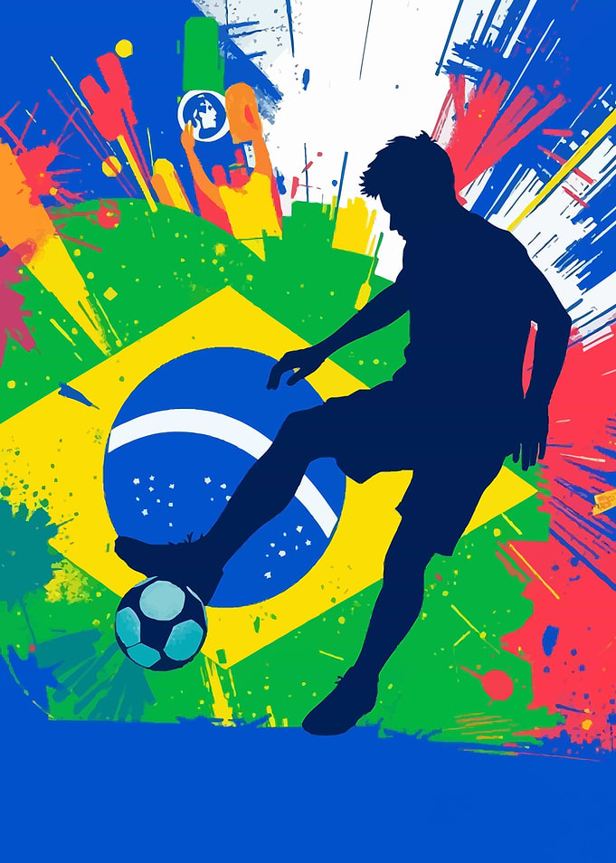 Brazilian Soccer Silhouette