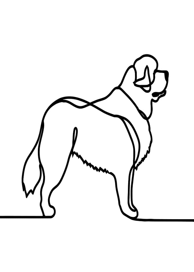 One Line Dog Art