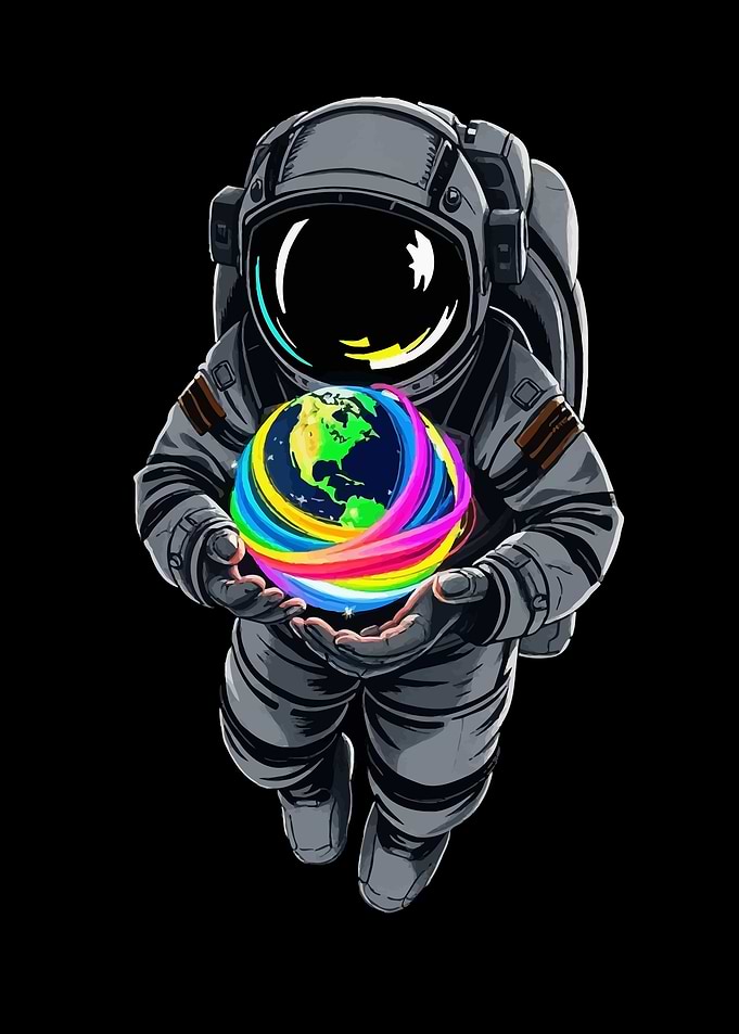 Astronaut Holding Earth