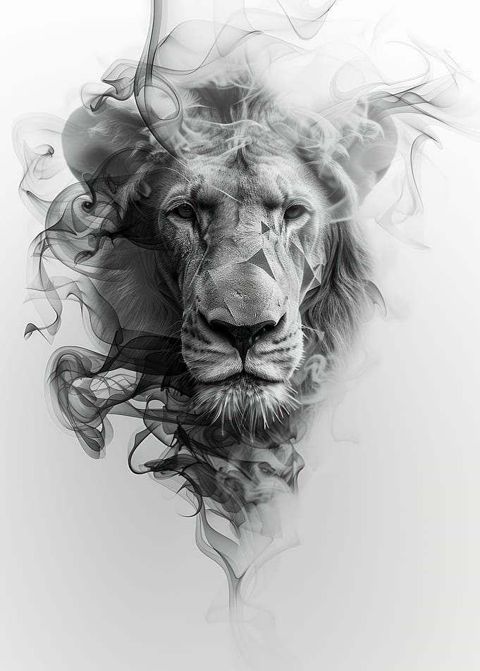 Lion in Smoke