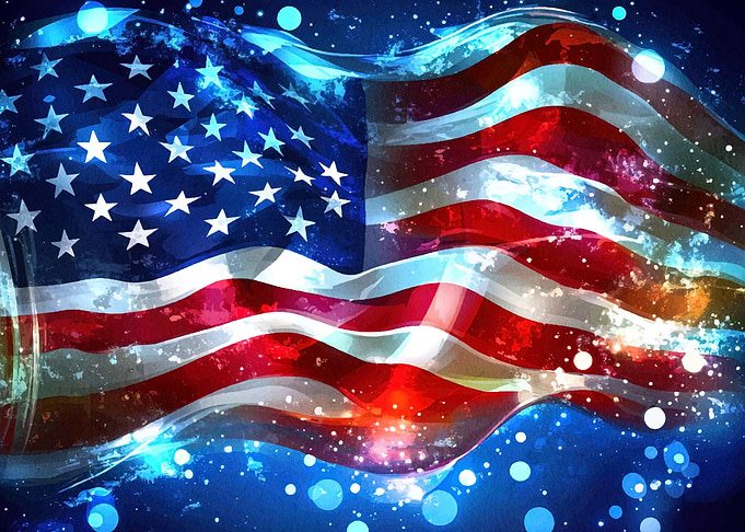 American Flag Watercolor