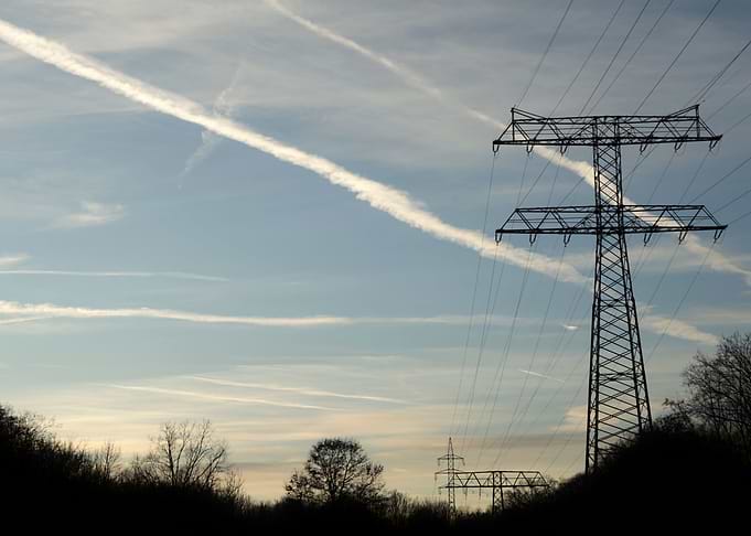 Power Lines and Sky