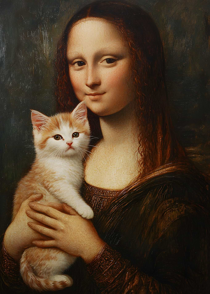 Cat and Mona Lisa