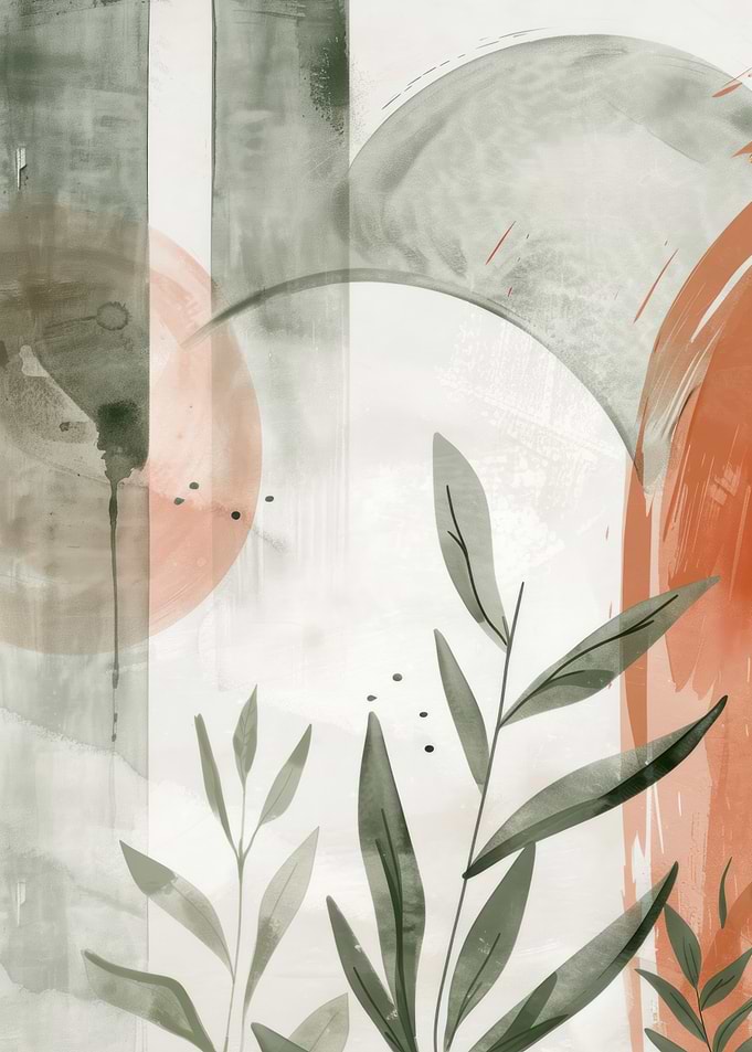 Abstract Watercolor Botanical