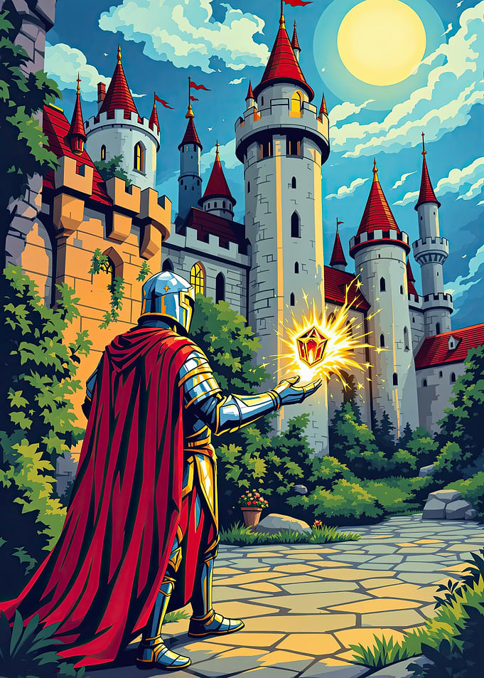 Knight with Glowing Gem