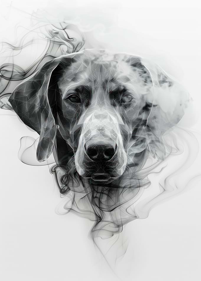 Dog in Smoke