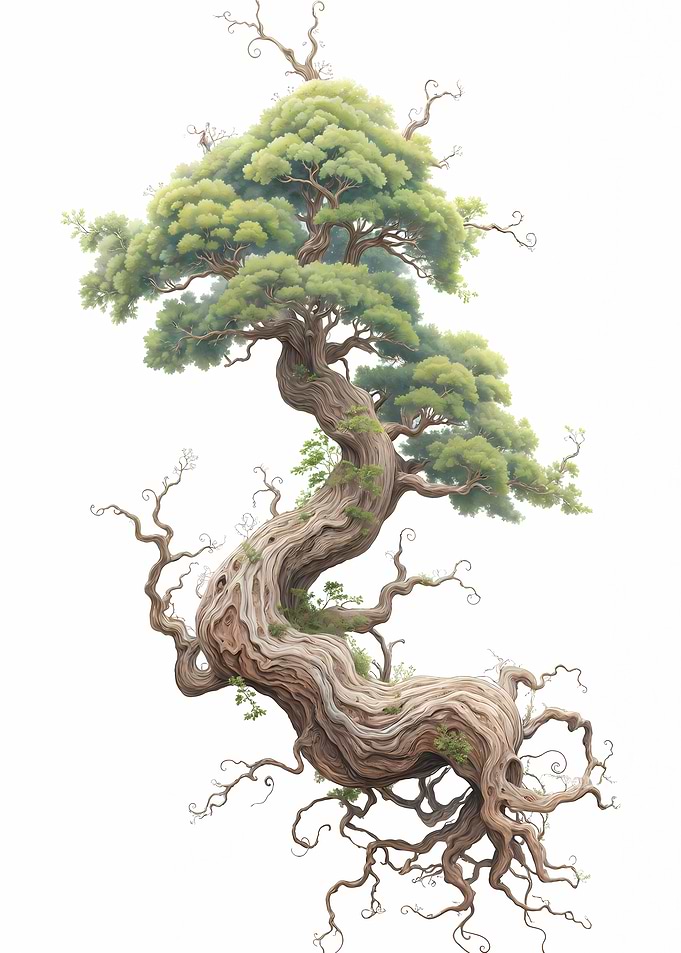 Twisted Tree Illustration
