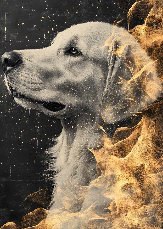 Golden Dog Retriever Portrait Animal