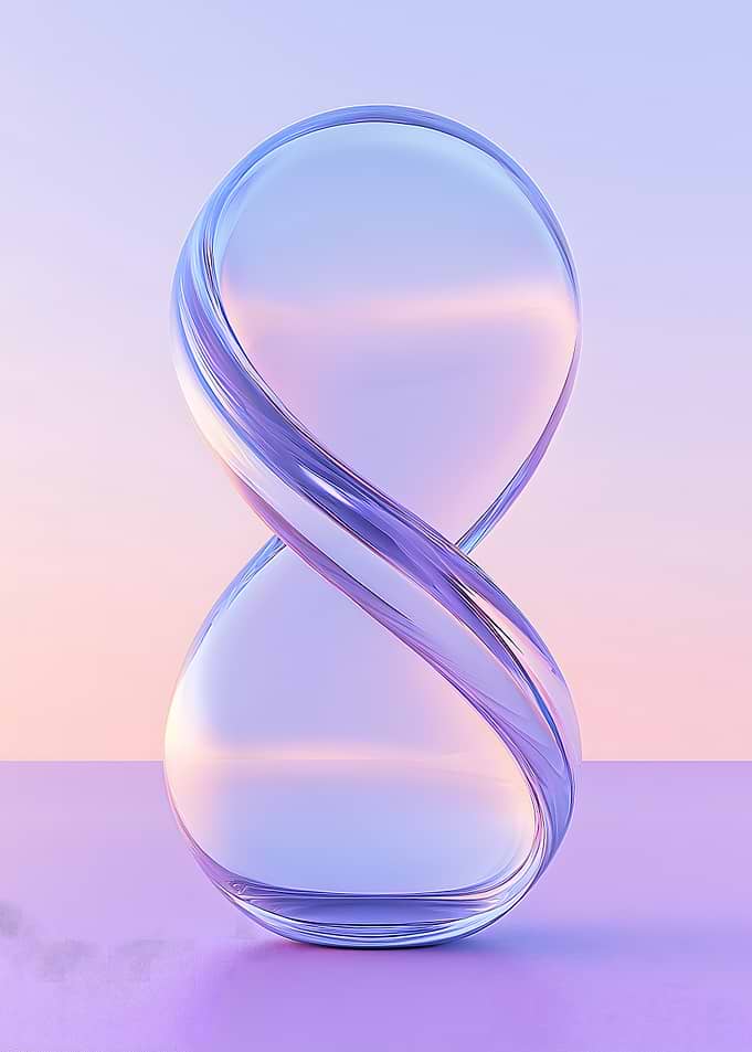 Glass Infinity Sculpture