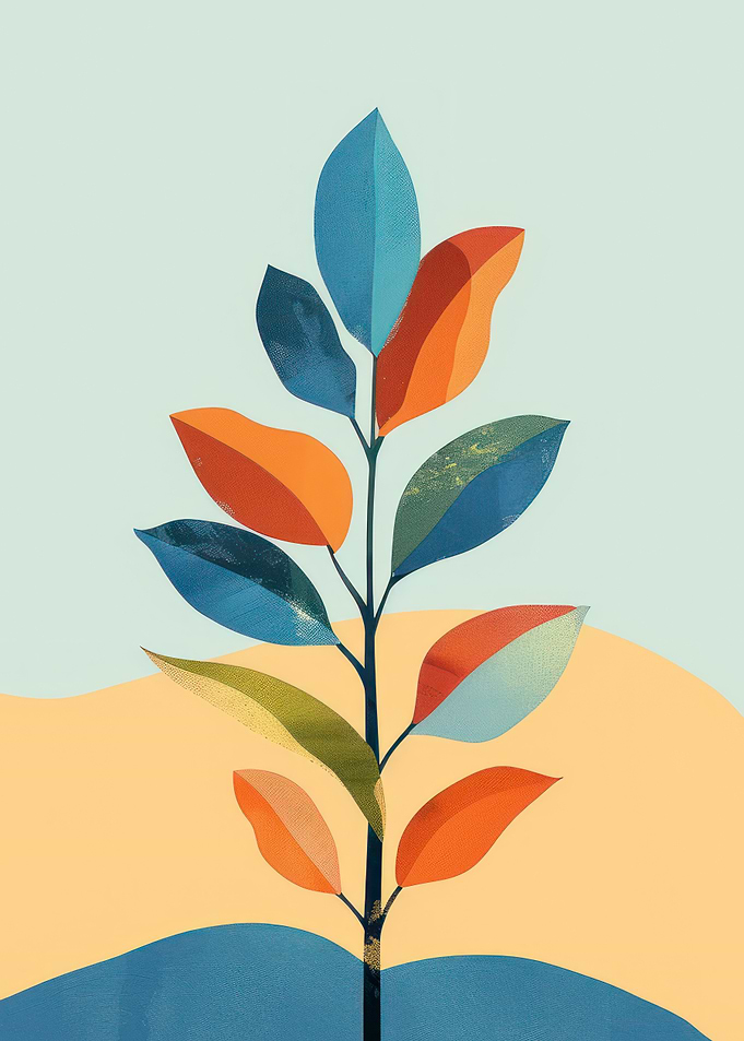 Abstract Leaf Art