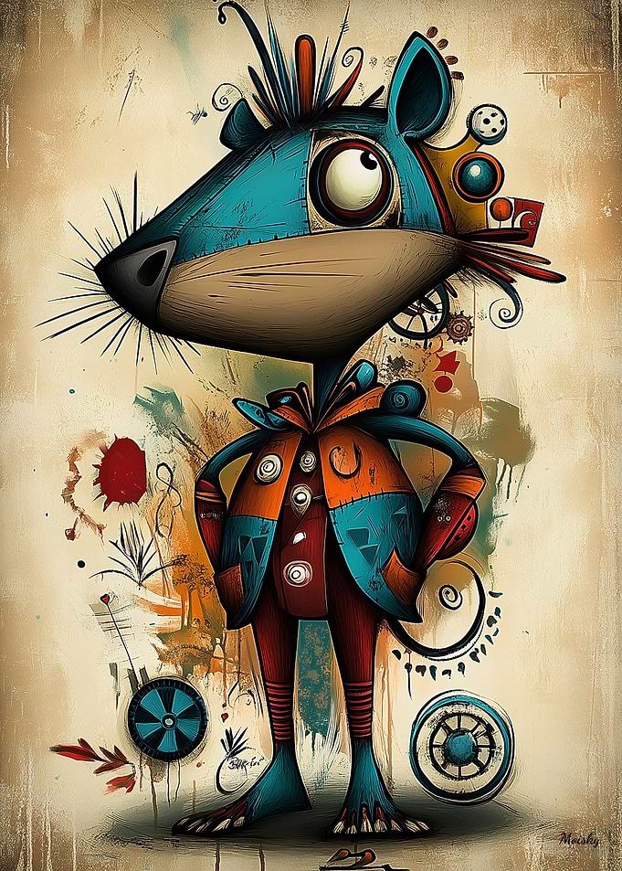 Gentleman Gearhead: Steampunk Capybara Illustration