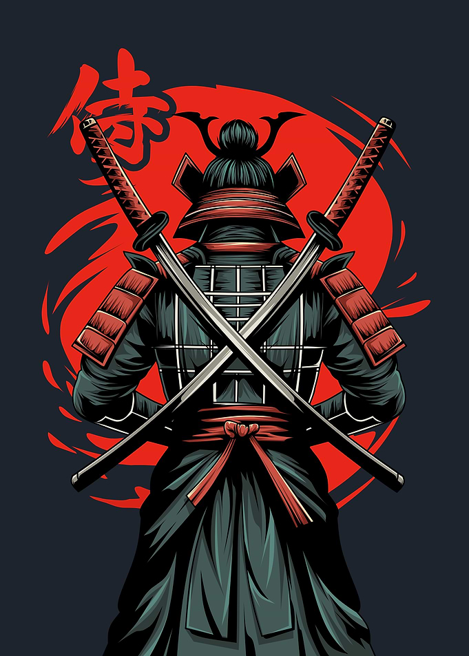 Samurai Warrior Illustration