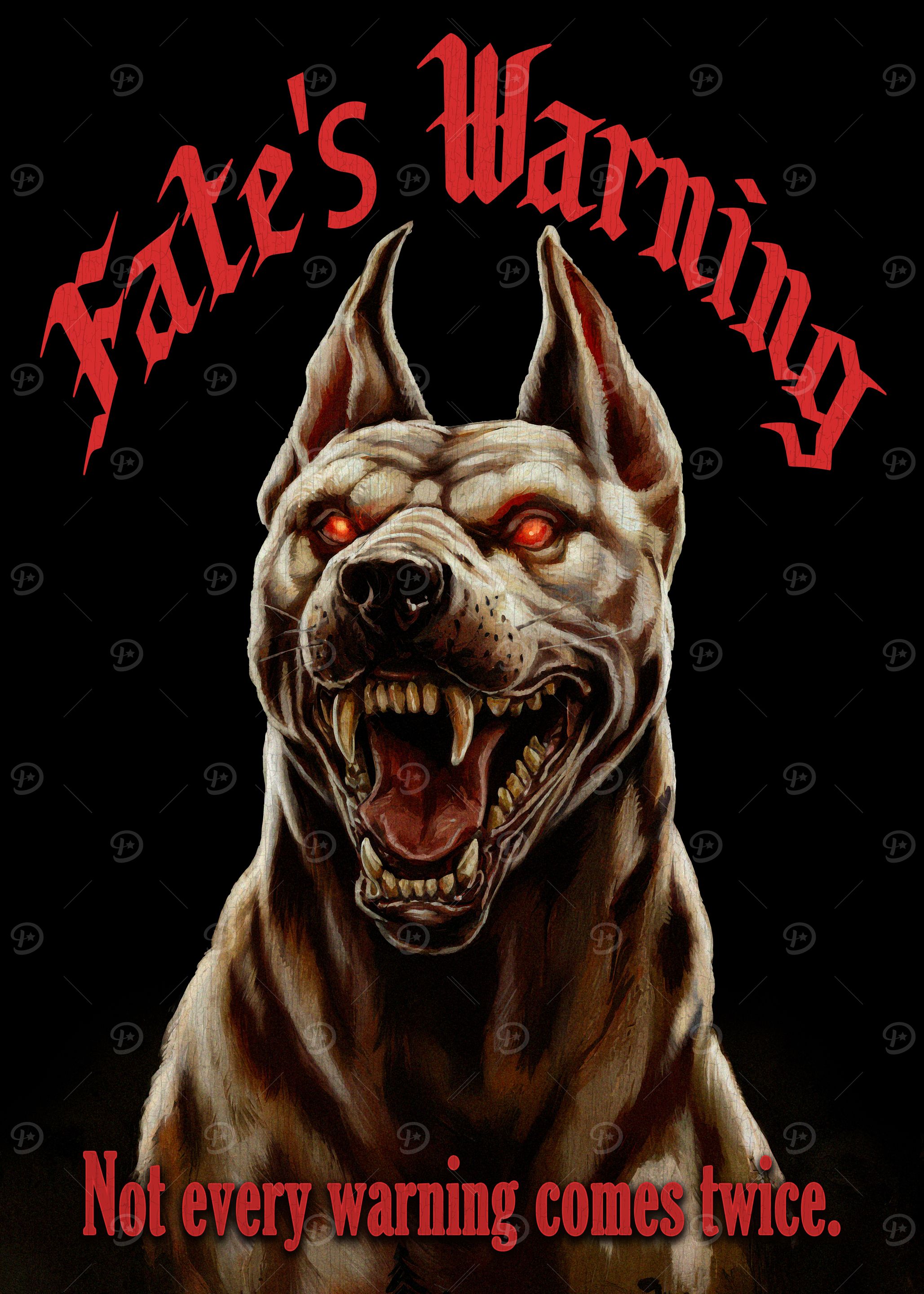Fate's Warning Dog — man cave metal poster