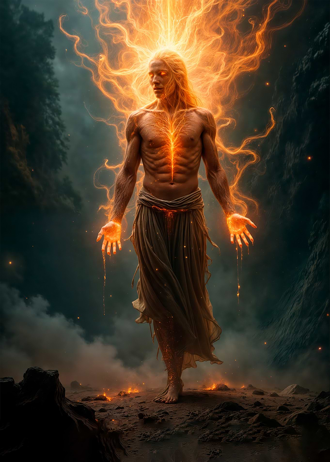 The fire spirit of the forest