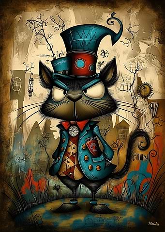 Clockwork Conductor: Steampunk Mouse Illustration