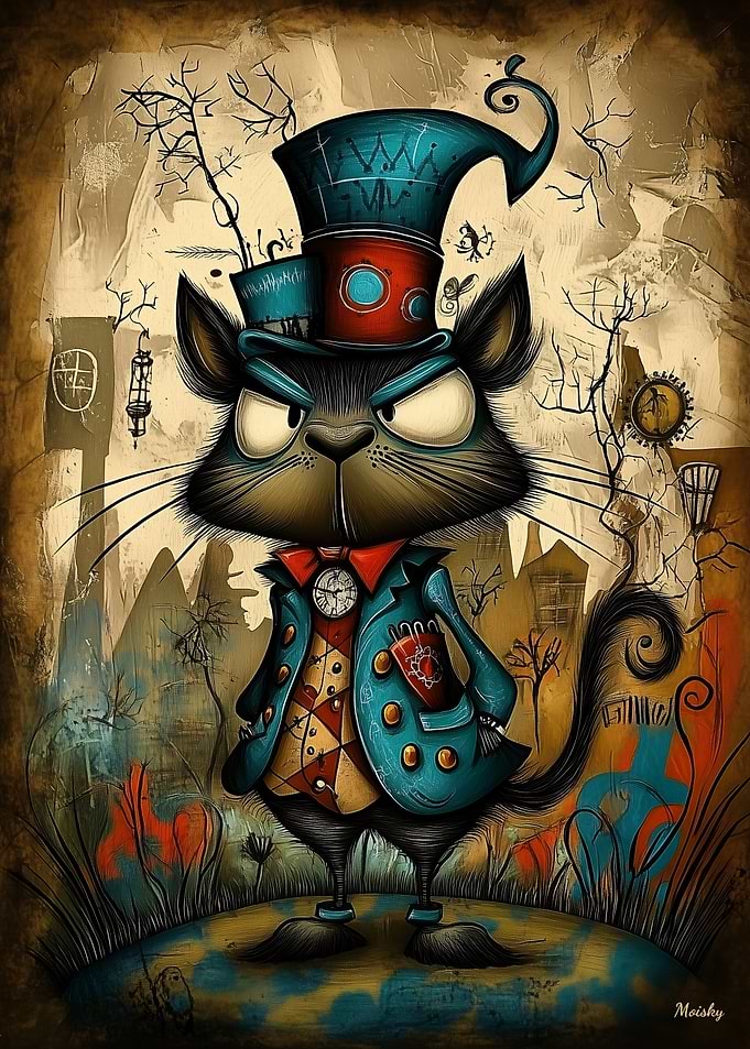 Clockwork Conductor: Steampunk Mouse Illustration