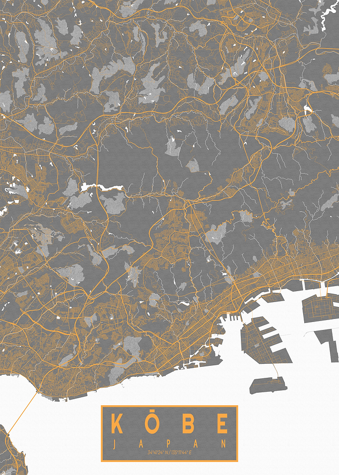 Kobe City Map Japan Bauhaus