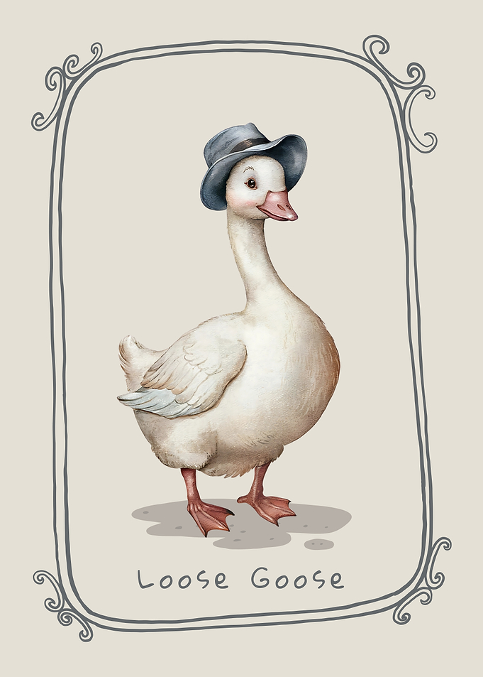 Cute Loose Goose Illustration