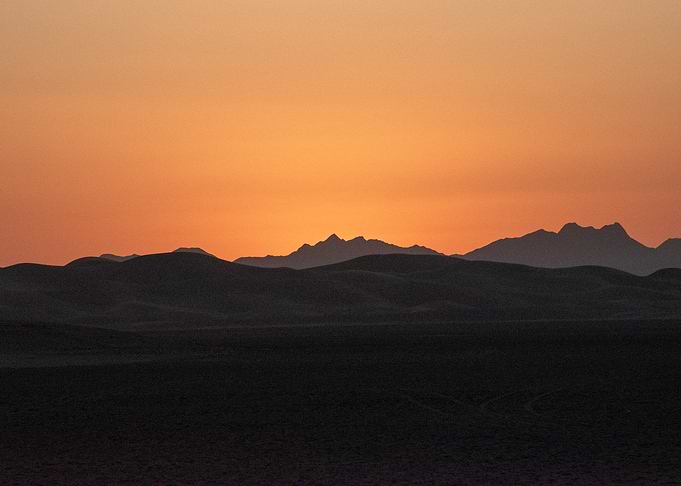 Sunset Over Mountains