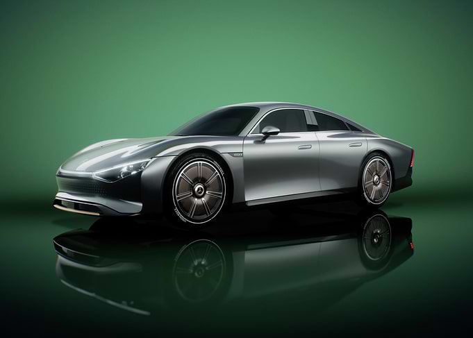 Silver Electric Sports Car