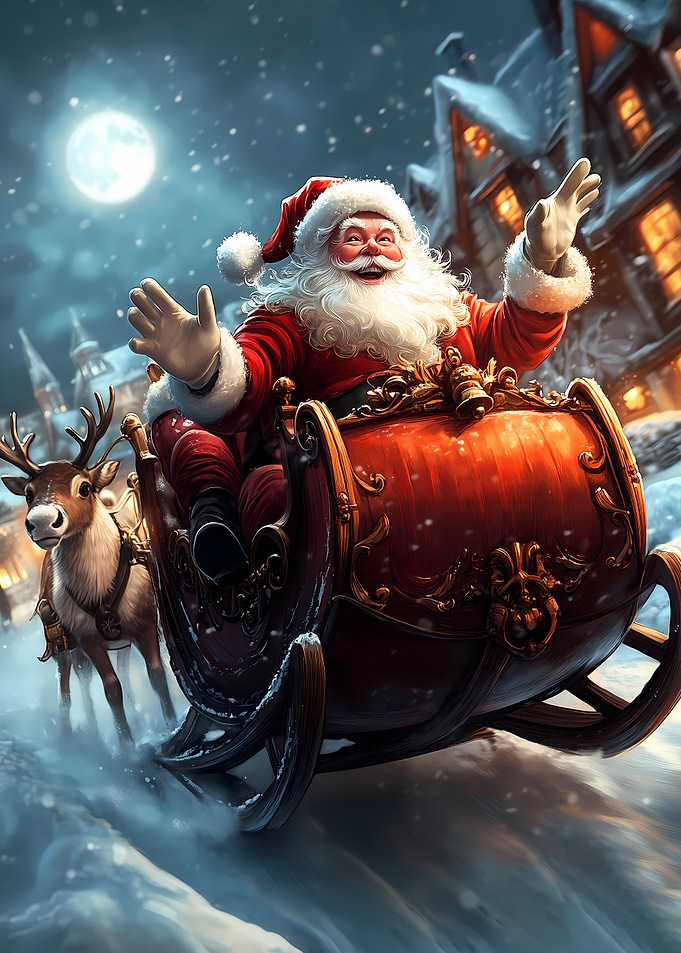 Santa's Sleigh Ride Christmas