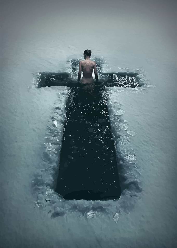 Woman in Ice Cross