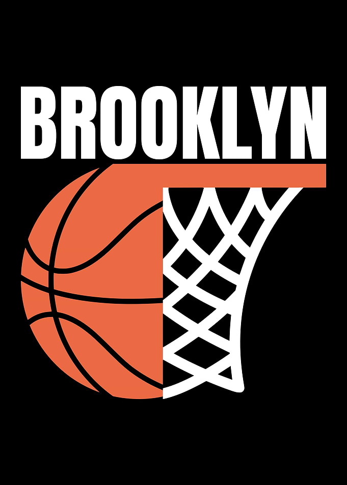 Brooklyn Basketball Graphic - Brooklyn new york city basketball net graphic sport players