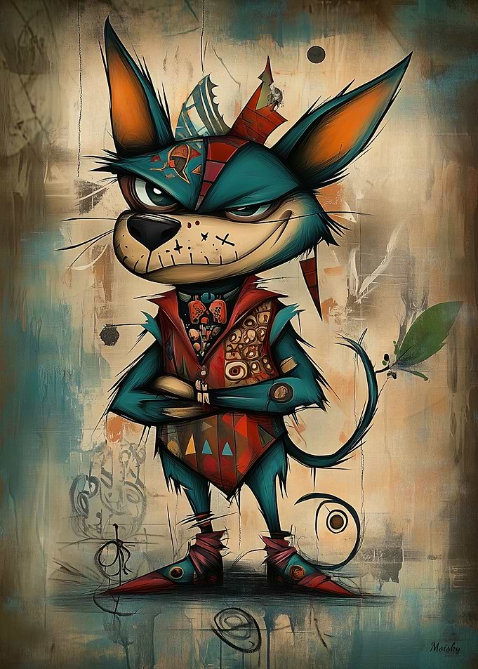 Noble Navigator: Steampunk Dog Illustration