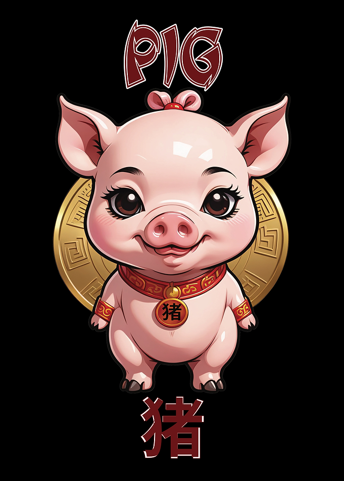 Chinese Zodiac Sign Pig Illustration