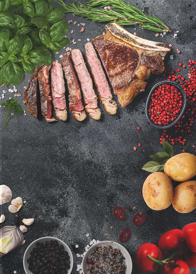 Grilled Steak with Herbs and Spices