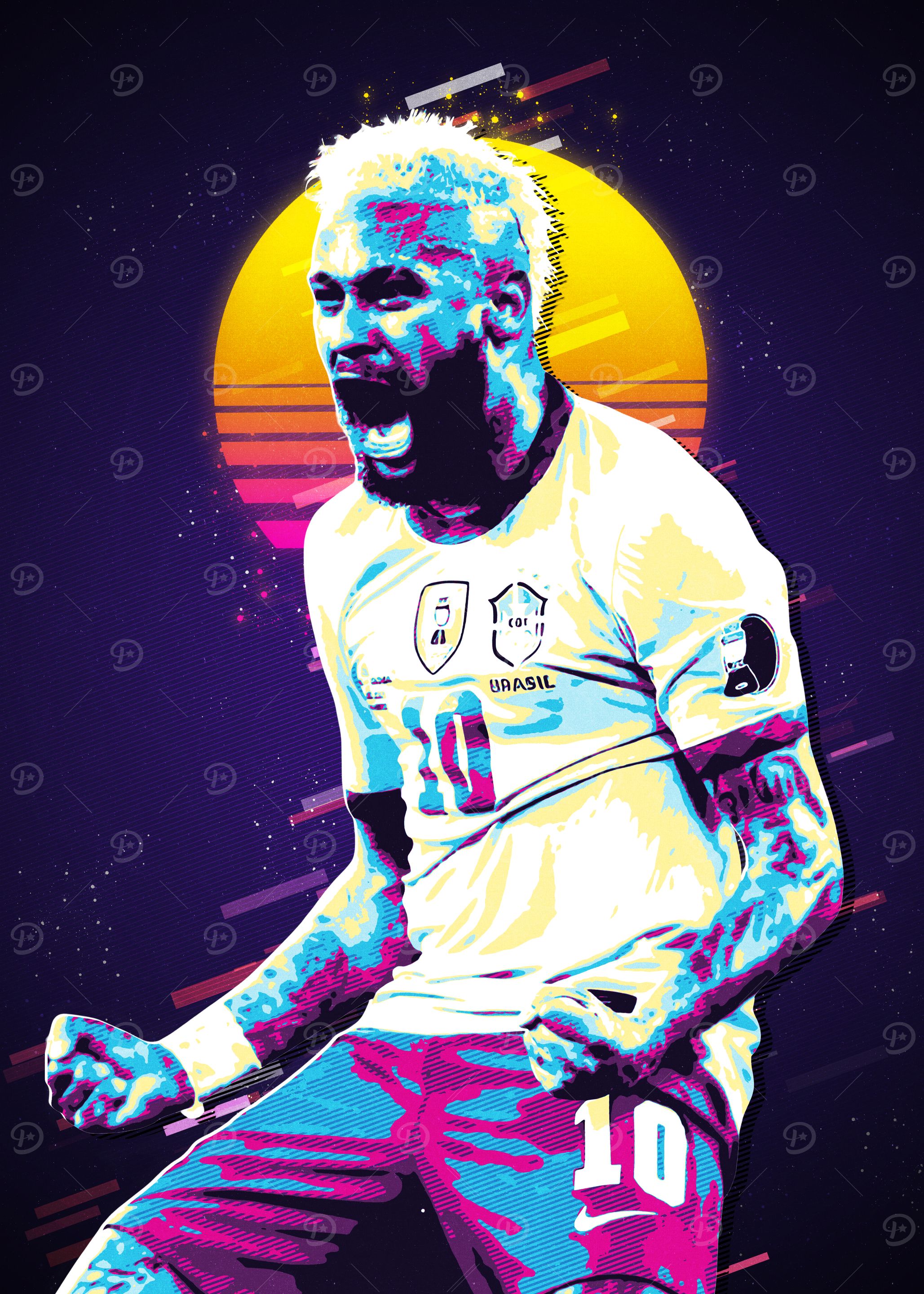 Neymar Jr. Retro Art