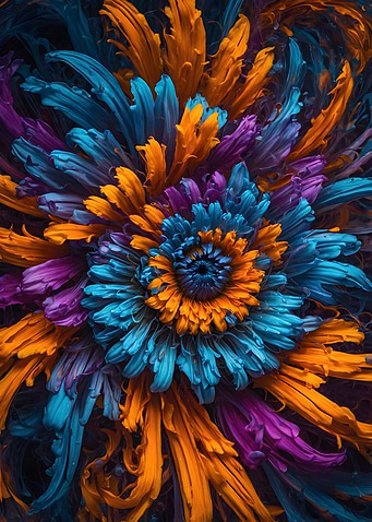 Abstract Flower Art