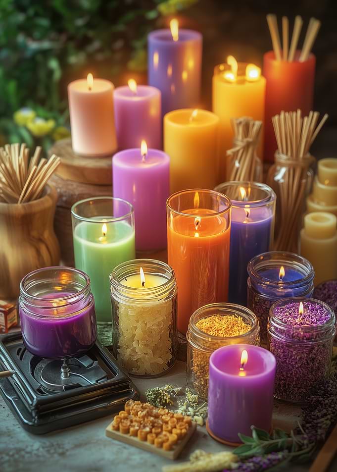 Assortment of Scented Candles