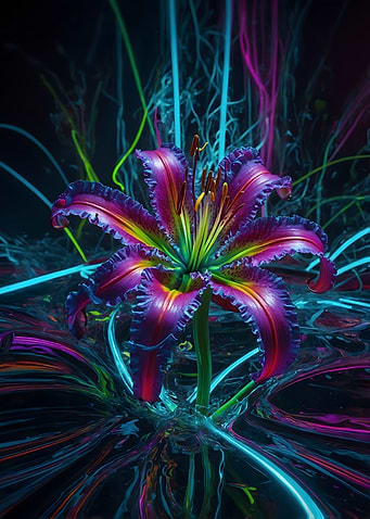 Neon Lily Flower