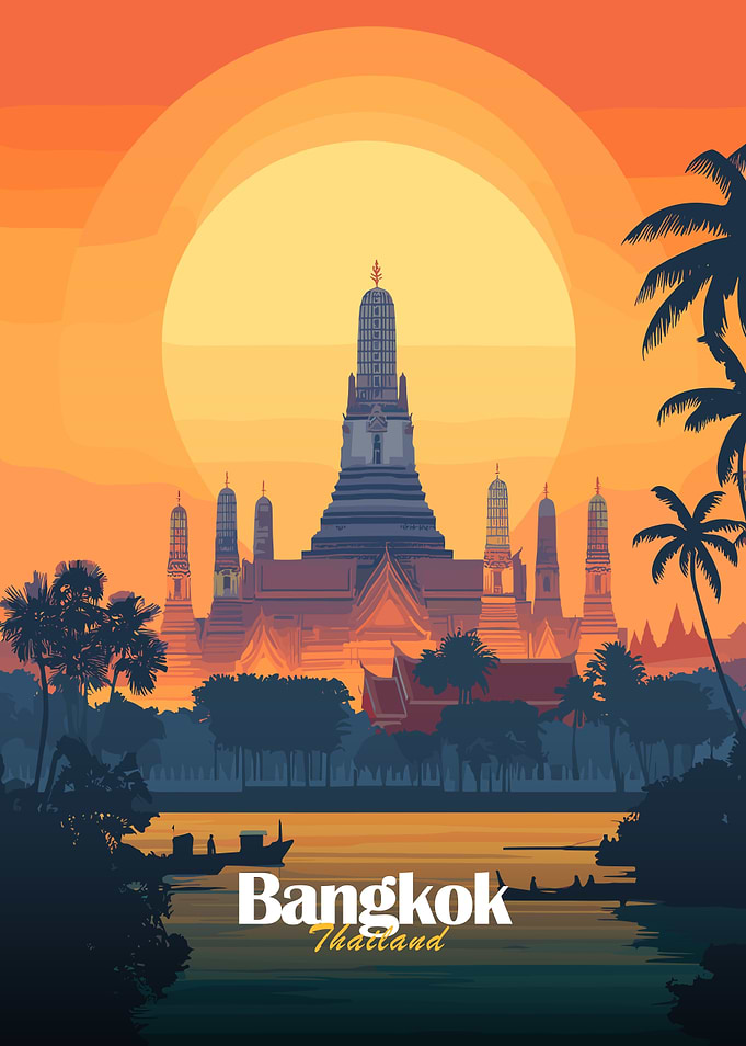 Bangkok Sunset Temple