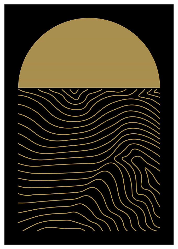 Abstract Gold Lines