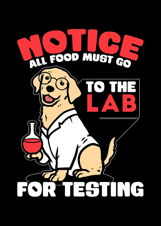 Lab Dog Food Testing Notice