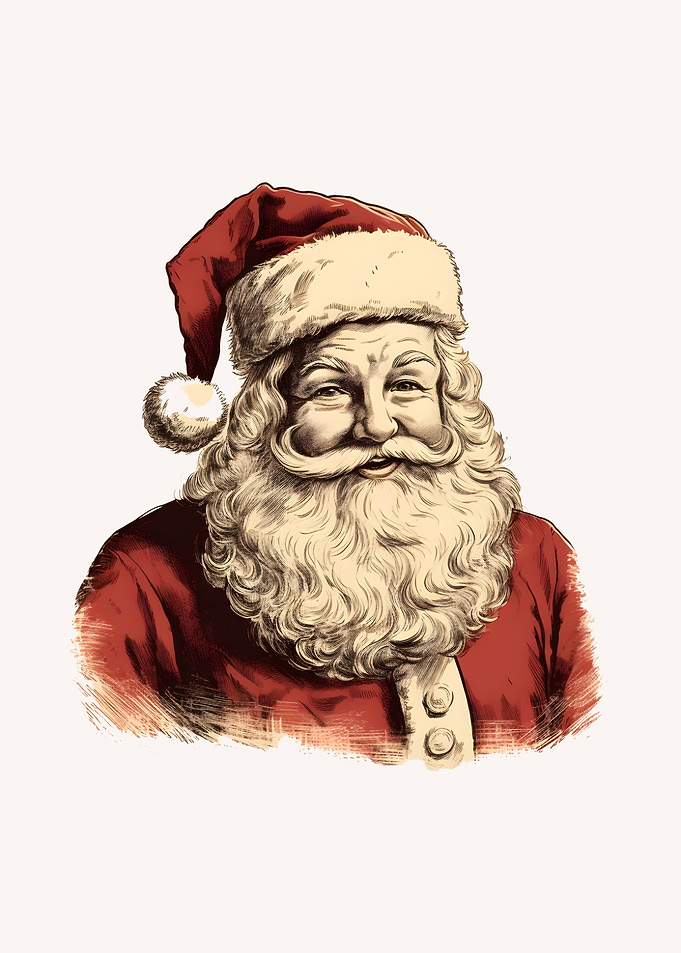 Smiling Santa Claus Illustration